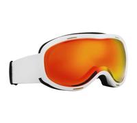 Tressify Gafas de esquí, unisex, lente antivaho de doble capa con revestimiento Fog-X, compatible con gafas y casco, resistente al viento, marco blanco, lente roja, 7.1 x 3.5 pulgadas