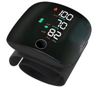 Tressify Monitor de presión arterial de muñeca de precisión de grado sanitario, memoria de usuario dual, recargable tipo C, tamaño compacto para viajes y hogar, fácil operación con un botón