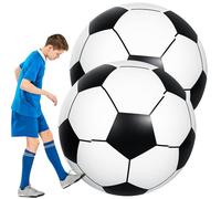 Tressify Pelota de playa jumbo de PVC de 40 pulgadas, 2 pelotas de fútbol inflables, diversión de gran tamaño para jardín de infantes, fiestas, deportes escolares