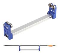 Tressify Probador giratorio de flechas con arco, dispositivo de cuadratura de flechas de aleación de aluminio, comprobador de rectitud del eje, rodillos de acero inoxidable suaves y silenciosos para