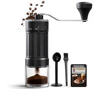 TRESTWAY Molinillo Cafe Manual 40 Ajustes - Tamper Profesional + Ebook Recetas GRATIS + Bolsa de viaje - Kit Barista Completo - Muelas Cerámicas - Portátil Espresso, Moka, French Press