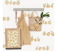 TRESXICS Pegatinas Pared Decorativas Ciruelas Acuarela, 180 Piezas, Vinilo Adhesivo Pared Original y Duradero, Efecto de Papel Pintado Pared, Fácil Aplicación y Removible (Amarillo)