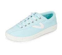 TRETORN Nyliteplus Canvas Sneakers Women's Lace-up Casual Tennis Shoes Classic Vintage Style, Nylite Plus Zapatillas Mujer, Cinta de Grosgrain a Rayas Blancas, 43 EU