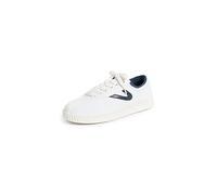 Tretorn Sneakers - Zapatillas de Tenis con Cordones para Mujer, Estilo clásico, Estilo clásico y Vintage, Color Blanco y Azul Marino., 38.5 EU