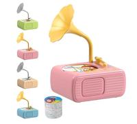 Tretregard Kids Phonograph, 2025 New Tretregard Phonograph with 96 Learning Cards and 8 Recording Cards, Audio Book Gift for Boys and Girls (Pink)