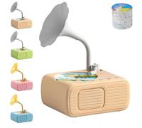 Tretregard Phonograph, Educational Music Story Player, Kids Phonograph with 96 Cards, Audio Book Gift for Boys and Girls (Beige)