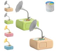 Tretregard Phonograph, Educational Music Story Player, Kids Phonograph with 96 Cards, Audio Book Gift for Boys and Girls (Green+Beige)