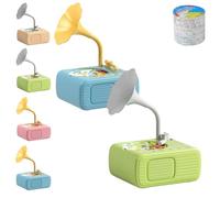 Tretregard Phonograph, Educational Music Story Player, Kids Phonograph with 96 Cards, Audio Book Gift for Boys and Girls (Blue+Green)