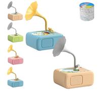 Tretregard Phonograph, Educational Music Story Player, Kids Phonograph with 96 Cards, Audio Book Gift for Boys and Girls (Blue+Beige)