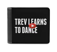 Trev Learns to Dance - Cartera plegable para hombre con tarjetero y monedero de cuero