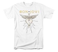 Trevco Bon Jovi Greatest Hits - Camiseta Unisex, Color Blanco, Blanco, L
