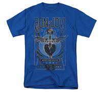 Trevco Bon Jovi Keep The Faith T Shirt, Royal Camiseta, Azul Cobalto, S Unisex Adulto