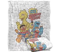 Trevco Plaza Sésamo 123 Sesame Street - Manta con Licencia Oficial, Tacto Sedoso, súper Suave, 152 x 127 cm