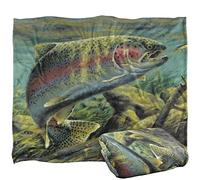 Trevco Wild Wings Lluviabow Trout 2 Manta súper Suave con Tacto Sedoso - 152 x 127 cm