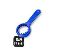 Trevendo Llave de estrella Duo (DIN 51 y DIN 61) - para abrir fácilmente bidones - simple y práctica - llave de mano - llave de bidón