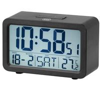 Trevi SLD 3P60 - Reloj Digital con Gran Pantalla retroiluminada y termómetro, Despertador programable, función Snooze y función de Temporizador, Color Negro