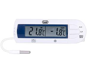 Trevi, Blanco TE 3012 - Termómetro digital para frigorífico, amplia gama de medición, alarma de aumento de temperatura con sonido, sensor de cable, único