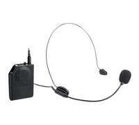 Trevi EM 408 UHF - Juego de micrófonos inalámbricos UHF con Diadema y Clip, Receptor Universal Jack de 6,3 mm, Ideal para presentaciones, Karaoke y enseñanza, Funcionamiento hasta 20 Metros