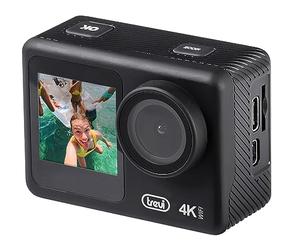 Trevi GO 2552 4K Cámara de acción Deportiva 4K Wi-Fi con Doble Pantalla, Casco Impermeable 30 Metros, ángulo de Disparo 360°, micrófono Incorporado, Micro-HDMI y Micro SD, batería Recargable
