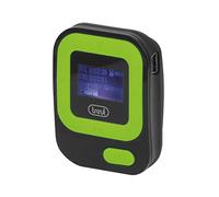 Trevi MPV 1705 SR - Mini reproductor de MP3 con clip, pantalla LCD, lector de tarjetas Micro SD y radio FM, Color verde