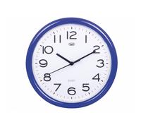 Trevi OM 3301 - Reloj de pared silencioso de 25,5 cm de diámetro con maquinaria de cuarzo, color azul