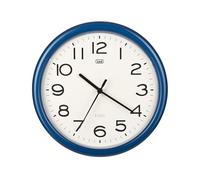 Trevi OM 3301 - Reloj de pared silencioso de 25,5 cm de diámetro con maquinaria de cuarzo, color azul