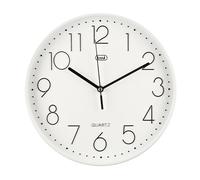 Trevi Om 3508 S - Reloj de Pared de Cuarzo con Movimiento silencioso, diámetro 30 cm, Blanco
