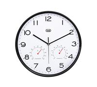 Trevi OM 3510 T - Reloj de Pared con termómetro e higrómetro, diámetro 30 cm, Movimiento silencioso Barrido