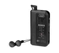 Trevi RA 738 Mini-Radio portátil Am/FM estéreo, Negro | Escucha en auriculares estéreo, funcionamiento con pilas (2 x AAA no incluidas)