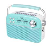 Trevi RA 7F50 BT Radio portátil inalámbrica multibanda FM Am SW con Reproductor MP3, USB, Micro SD, batería de Litio Recargable y Panel Solar USB Type-C, Verde