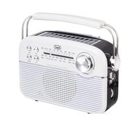 Trevi RA 7F50 BT Radio portátil inalámbrica multibanda FM Am SW con Reproductor MP3, USB, Micro SD, batería de Litio Recargable y Panel Solar USB Type-C, Blanco