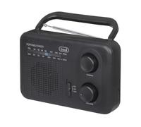 Trevi RA 7F64 Radio portátil Am/FM, Negro | Toma de auriculares, alimentada por batería 3 x "c" (UM2) no incluidas