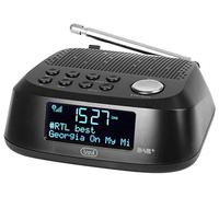 Trevi RC 80D4 Dab - Radiodespertador electrónico con Receptor Digital Dab/Dab+, Gran Pantalla LED, función Sleep, función Snooze, Color Negro