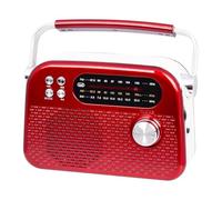 Trevi RDA 70 BR Radio portátil inalámbrica Multibanda FM Am SW con USB, Micro SD, MP3 y batería Recargable de Litio, compacta, versátil e Ideal para Viajes, Rojo