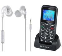 Trevi Sicuro 10 - Teléfono móvil para Personas Mayores con Botones Grandes + Auriculares con Cable HMP 696 M Blanco Pantalla LCD de 1,77 Pulgadas para Personas Mayores con función SOS, repetición de