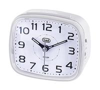 Trevi SL 3054 Reloj de Cuarzo con Alarma, Esfera Grande, botón Snooze/Light, Movimiento silencioso Sweep, Color Blanco