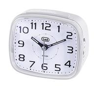 Trevi SL 3054 Reloj de Cuarzo con Alarma, Esfera Grande, botón Snooze/Light, Movimiento silencioso Sweep, Color Blanco