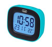 Trevi SLD 3875 - Reloj Digital con Pantalla LCD, Despertador, termómetro, Calendario y función de repetición, Color Turquesa
