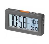 Trevi SLD 3P40 - Reloj Digital con Gran Pantalla LCD retroiluminada, Posibilidad de configurar Dos alarmas separadas, función Snooze, Gris Metal Gun