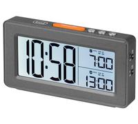 Trevi SLD 3P40 - Reloj Digital con Gran Pantalla LCD retroiluminada, Posibilidad de configurar Dos alarmas separadas, función Snooze, Gris Metal Gun