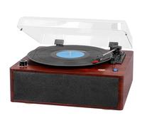 Trevi TT 1030 BT Tocadiscos con Mueble de Madera, conexión Audio inalámbrica Entrada/Salida, Reproductor de vinilos 33/45/78 RPM, Salida RCA, Altavoces incorporados