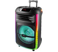 Trevi XFest XF 1400 KB - Altavoz inalámbrico de 100 W, altavoz portátil con micrófono con cable incluido, entradas USB, micro SD, entrada auxiliar y guitarra, función TWS, batería recargable integrada