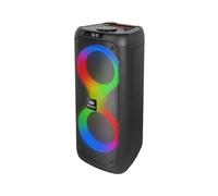 Trevi XFest XF 480 KB Altavoz Amplificado 35 W, Caja inalámbrica portátil con micrófono dinámico Incluido para Karaoke, Reproductor MP3 USB/Micro SD Card, AUX IN, entradas de micrófono, Pantalla LED