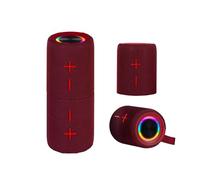 Trevi XR 8A44 Double Altavoz Amplificado Portátil 10W x 2, Caja Inalámbrica Separable en 2 Unidades, Micro SD, AUX-IN, Audio Wireless 5.3, IPX5, Batería Integrada, Rojo
