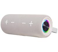 Trevi XSC 8A88 B Altavoz inalámbrico portátil 2 x 15 W estéreo con woofer pasivos, IPX5 Impermeable, Reproductor MP3 Micro SD, AUX-IN, Disco Ligero y Altavoces separables, Beige