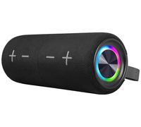Trevi XSC 8A88 B Altavoz inalámbrico portátil 2 x 15 W estéreo con woofer pasivos, IPX5 Impermeable, Reproductor MP3 Micro SD, AUX-IN, Disco Ligero y Altavoces separables, Negro
