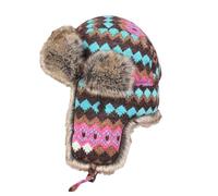 TREWQ Protector de oídos a prueba de viento, gorra para viento frío y nieve, sombrero de trampero con orejeras para adultos y niños, sombrero de cazador 52cm
