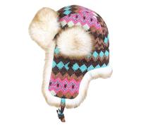 TREWQ Protector de oídos a prueba de viento, gorra para viento frío y nieve, sombrero de trampero con orejeras para adultos y niños, sombrero de cazador 54cm