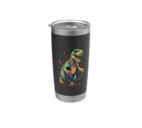 Trex - Cuerda de saltar divertida de dinosaurio para gimnasio Vaso térmico de acero inoxidable de doble pared