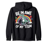 Trex Dinosaur Autism Awareness Be In Awe Of My Tism Kids Sudadera con Capucha